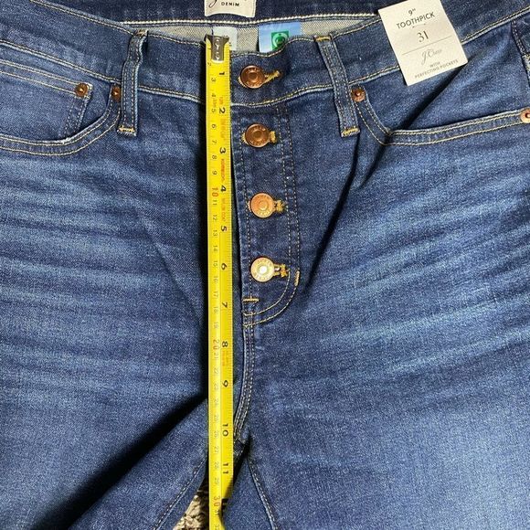 J Crew 9" high-rise toothpick jeans in Litchfield Wash size 31 - Picture 4 of 8
